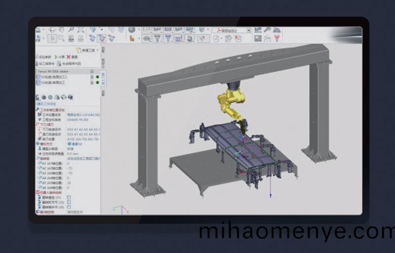 三維機(ji)器人激光切割(ge)機,三維激光切割機,3D激光切割機,離線編程輭件